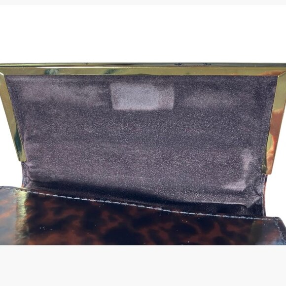 Tory Burch Tortoiseshell Sunglasses Eyeglasses Case With Gold-Tone Trim EUC - Picture 5 of 7